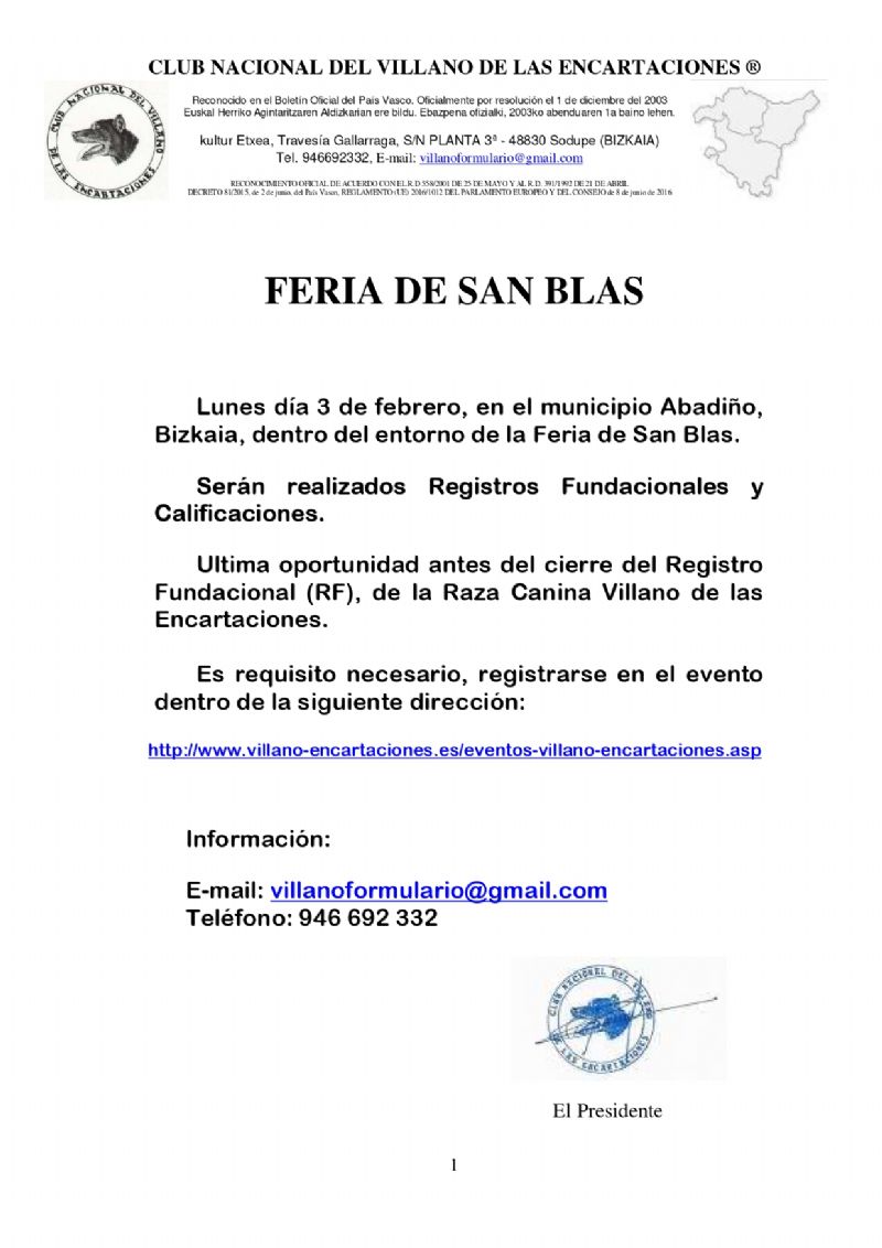 Cartel de FERIA DE SAN BLAS, ABADIÑO